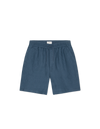 DRAWSTRING LINEN SHORTS DARK DENIM 430