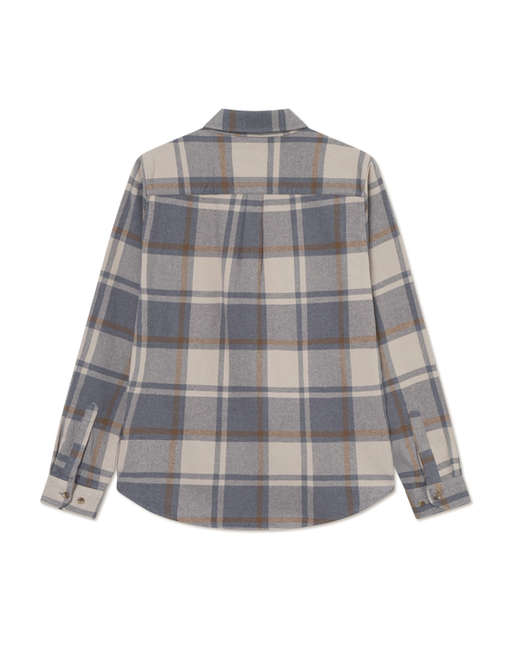 JEREMY FLANNEL CHECK SHIRT GREY (320)