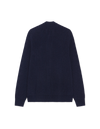 WOOL RIB ZIPPER KNIT DARK NAVY