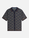 GEOMETRIC SS KNIT NAVY 401