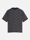 GEOMETRIC SS KNIT NAVY 401