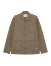 WOOL OVERSHIRT DARK SAND MELANGE