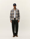 JEREMY FLANNEL CHECK SHIRT GREY (320)