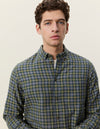 SOFT CHECK SHIRT INDIA INK BLUE 424