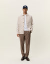 TWILL WOOL OVERSHIRT IVORY