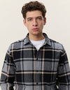 CHECK FLANNEL SHIRT GREY MELANGE 320