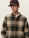 CHECK FLANNEL SHIRT ROSIN GREEN