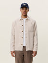 TWILL WOOL OVERSHIRT IVORY
