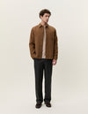 TWILL WOOL OVERSHIRT RUBBER BROWN 722