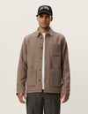 WOOL OVERSHIRT DARK SAND MELANGE