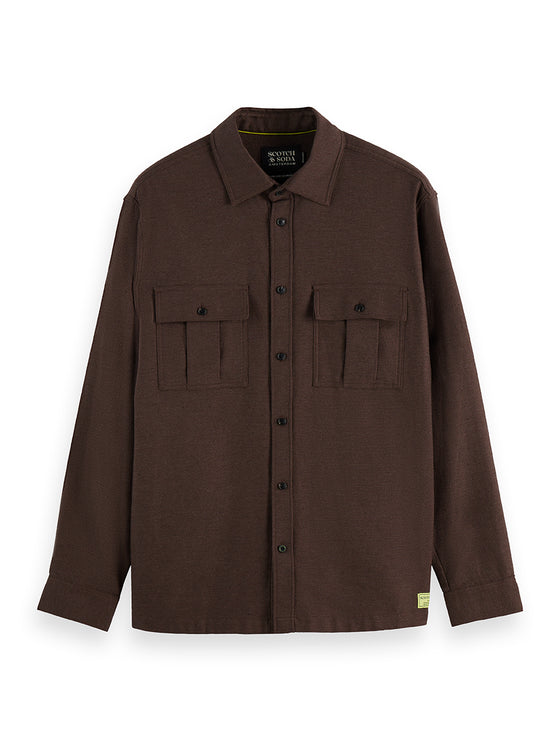 RLX  POCKET SHIRT MELANGE DEMITASSE
