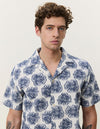 DAHLIA JAQUARD SS SHIRT DENIM BLUE