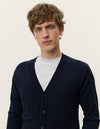 GREYSON MERINO CARDIGAN NAVY
