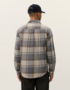 JEREMY FLANNEL CHECK SHIRT GREY (320)