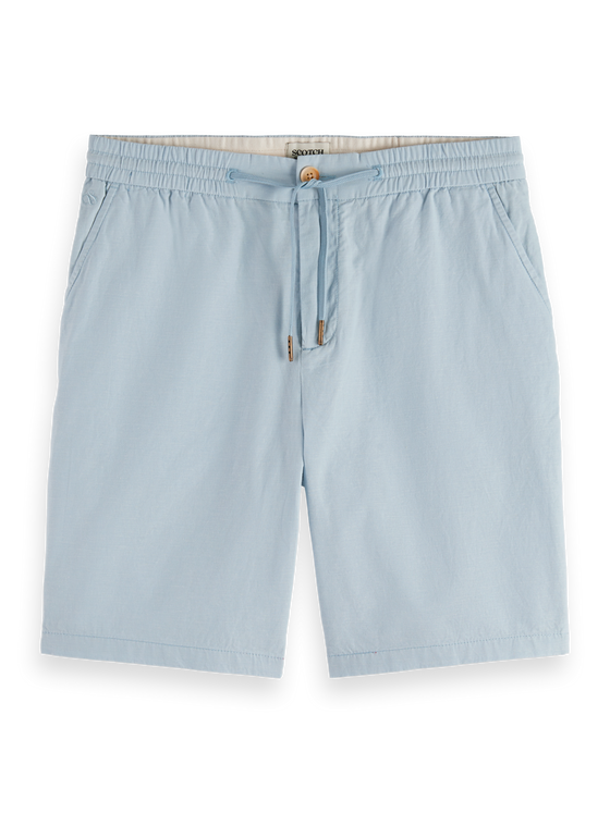 COTTON/LINEN TWILL BERMUDA SOFT BLUE (420)