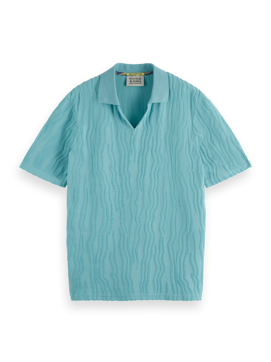 JACQUARD COTTON TERRY POLO SEA BLUE (410)
