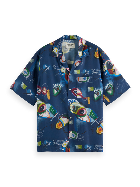 ABSTRACT ISLAND JAZZY SS SHIRT (401)