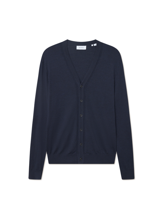 GREYSON MERINO CARDIGAN NAVY
