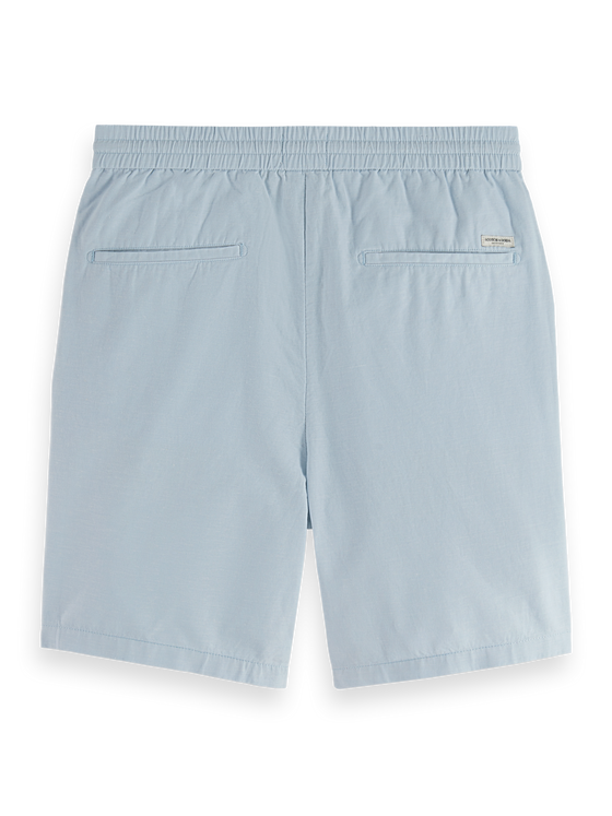COTTON/LINEN TWILL BERMUDA SOFT BLUE (420)