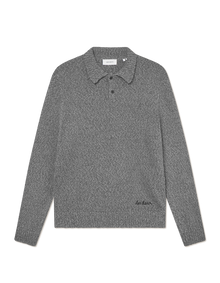  BILLY MOULINE KNIT POLO BLACK GREY (100)