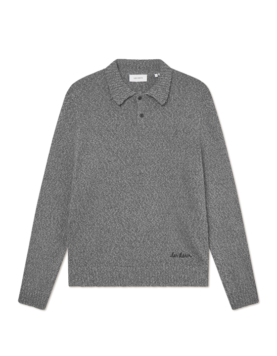BILLY MOULINE KNIT POLO BLACK GREY (100)
