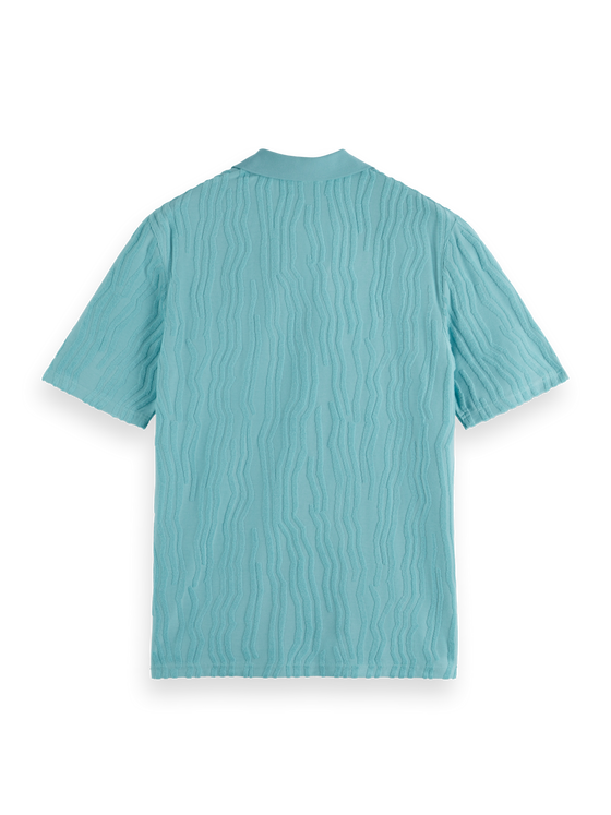 JACQUARD COTTON TERRY POLO SEA BLUE (410)