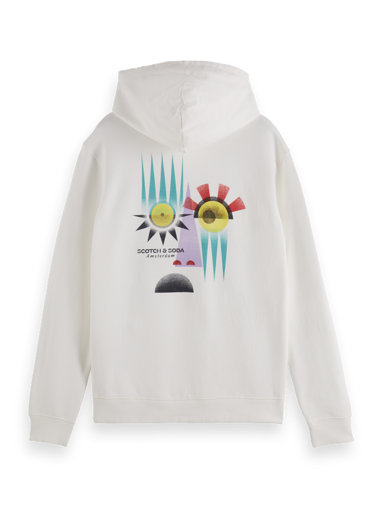 SUNSET FACE HOODIE WHITE