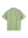 EMBROIDERED LINEN BLEND SS SHIRT PISTACHIO