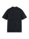 JACQUARD COTTON TERRY POLO WASHED BLACK (001)