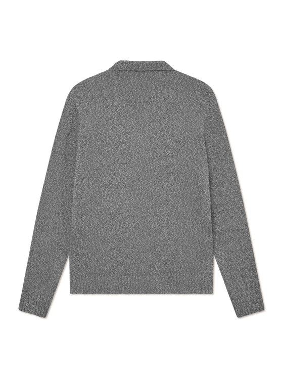 BILLY MOULINE KNIT POLO BLACK GREY (100)