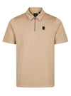 EUPHONIC ZIPPED POLO FAWN