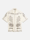 EMBROIDERED PLANT SS SHIRT EGGNOG