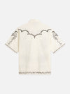 EMBROIDERED PLANT SS SHIRT EGGNOG