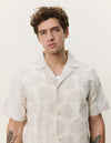 DAHLIA JAQUARD SS SHIRT LIGHT SAND