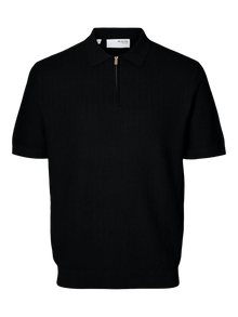  CRAN STRUCTURE ZIP POLO BLACK
