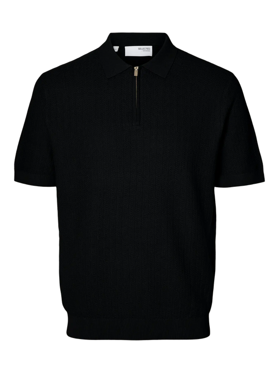 CRAN STRUCTURE ZIP POLO BLACK