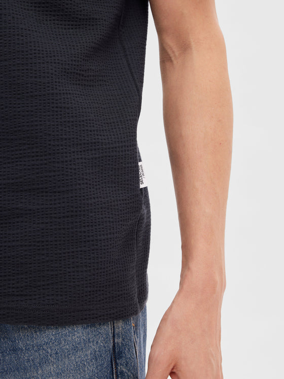SANDER SEERSUCKER T-SHIRT SKY CAPTAIN