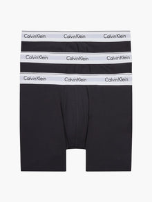  3 PACK MODERN COTTON STRETCH BOXER BRIEF - TRIPLE BLACK (001)