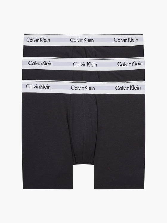 3 PACK MODERN COTTON STRETCH BOXER BRIEF - TRIPLE BLACK (001)