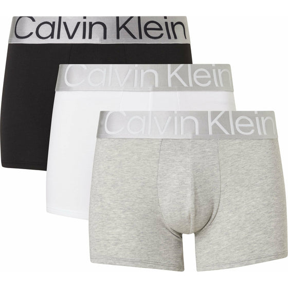 3 PACK STEEL COTTON TRUNK - BLACK/WHITE/GREY (MPI)