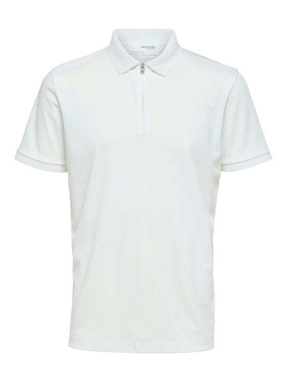 FAVE ZIP COLLAR S/S POLO CLOUD DANCER