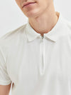 FAVE ZIP COLLAR S/S POLO CLOUD DANCER