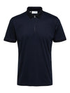 FAVE ZIP COLLAR S/S POLO SKY CAPTAIN