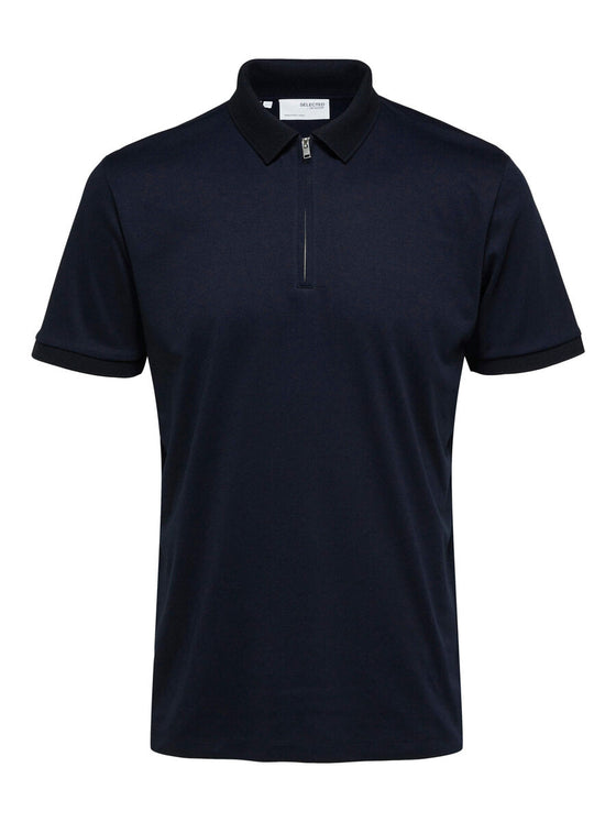 FAVE ZIP COLLAR S/S POLO SKY CAPTAIN