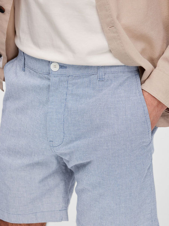 DUNE WOVEN DETAIL TAILORED SHORTS ENSIGN BLUE