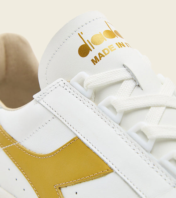 B.ELITE ITALIA HERITAGE SPORT MADE IN ITALY TRAINER WHITE GOLD