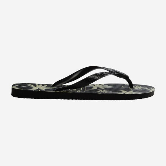 HAVAIANAS ALOHA PALM TREES FLIP FLOP BLACK / OFF WHITE