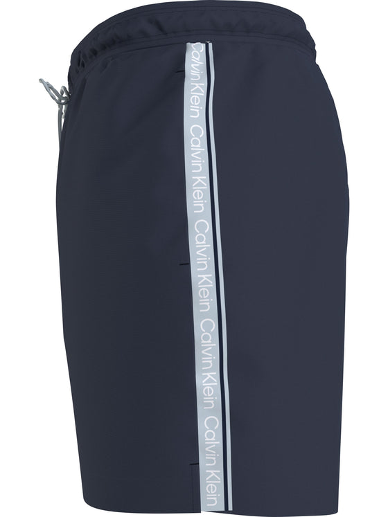 TAPED SIDE MID LENGTH DRAWSTRING SWIM SHORTS NAVY IRIS 0810