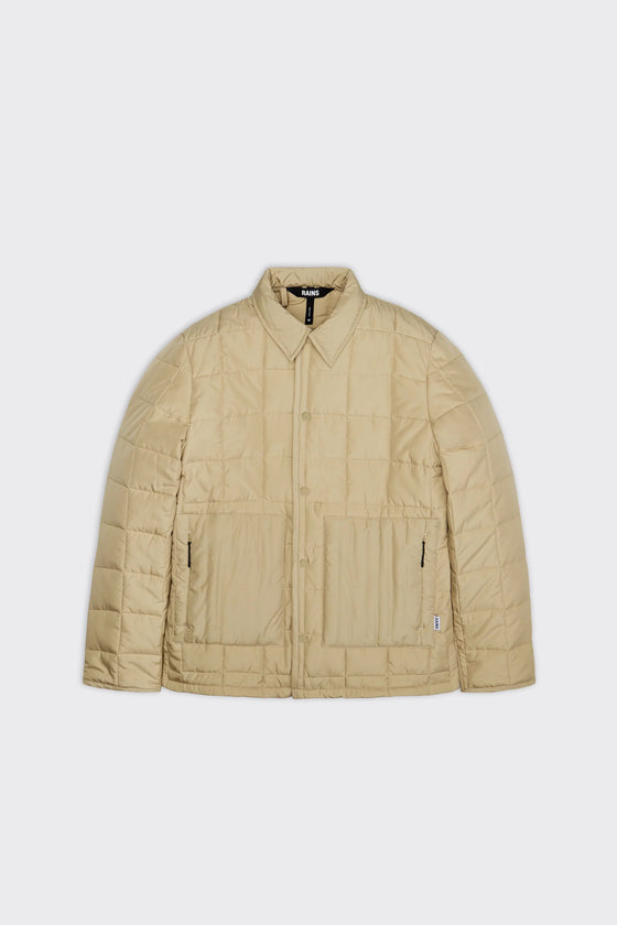 QUILTED LINER SHIRT JACKET SAND