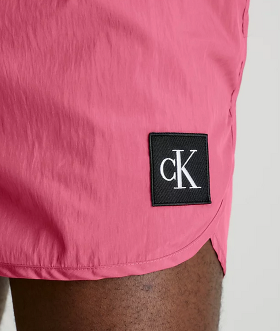 CRINKLE NYLON ‘RUNNER’ SWIM SHORTS PINK FLASH